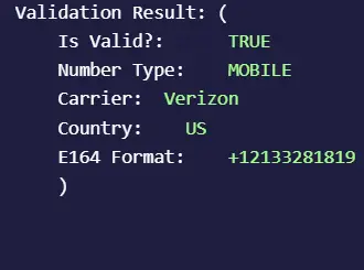 Insights generated by Leadscampus bulk number verification tool